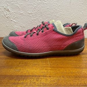 Clarks Women's Ibeeck Lace Walking Shoe Size 6.5 Pink Grey